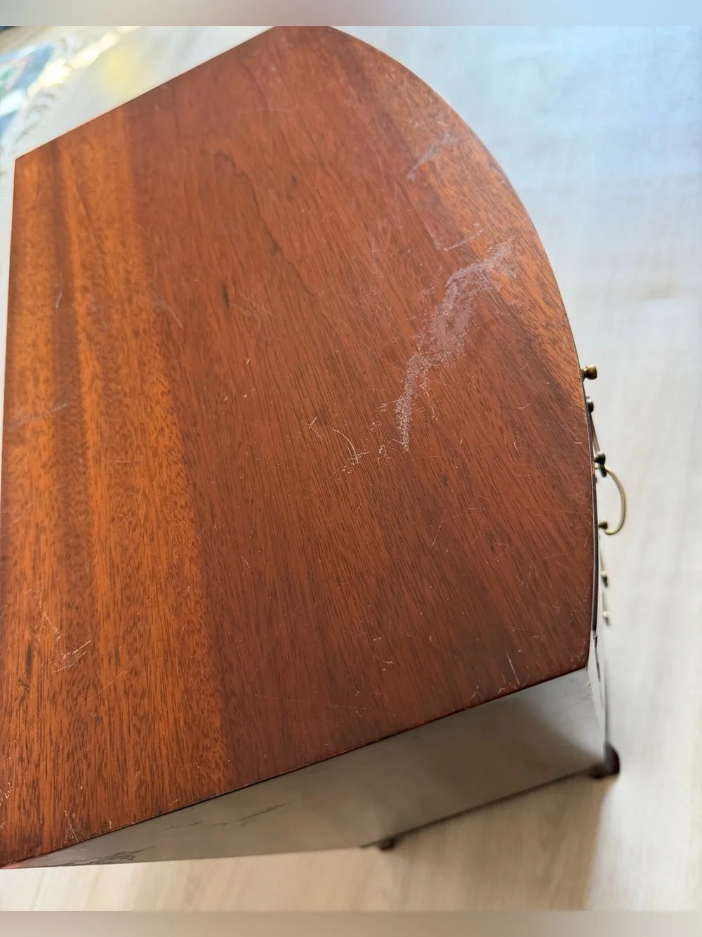Antique Maitland Glascoe Mahogany Miniature Bow Front Chest Salesman Sample